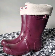 Hunter Wellies, Boots, Purple