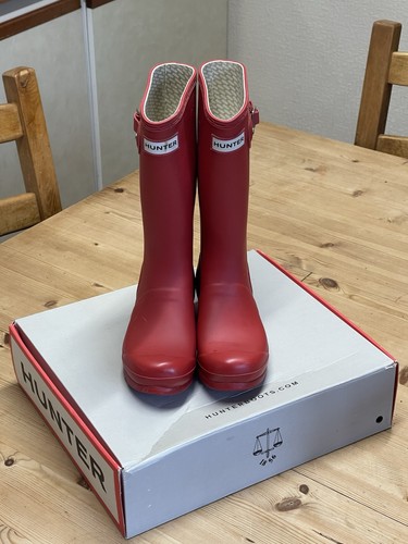 Red kids hunter wellies - kids, 1