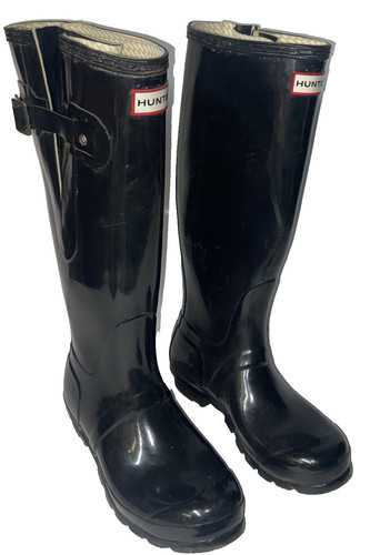 Black hunter wellies size - black,